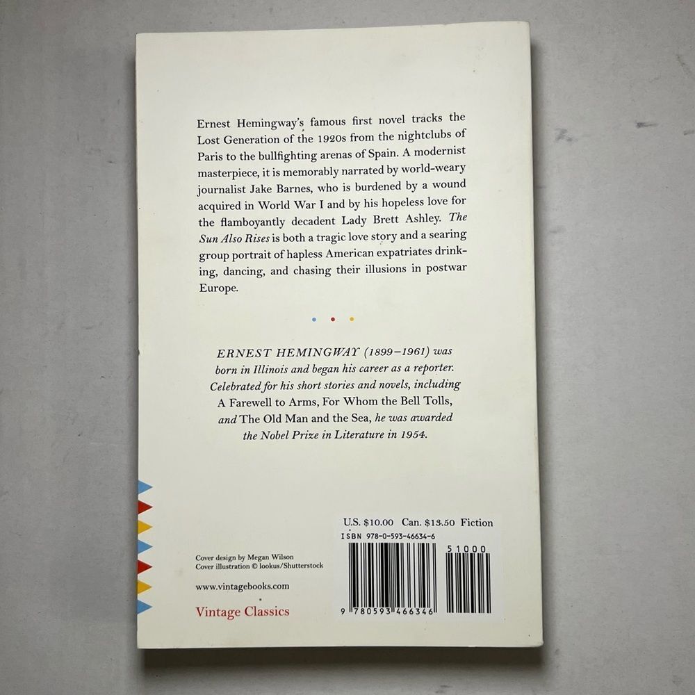 The‎ Sun Also Rises Novel Paperback 20th Century Classic Hemingway American - Picture 3 of 6